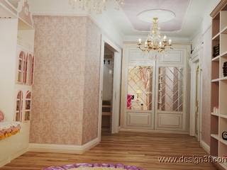 Интерьер детской комнаты для двоих девочек, студия Design3F студия Design3F Nursery/kid’s room