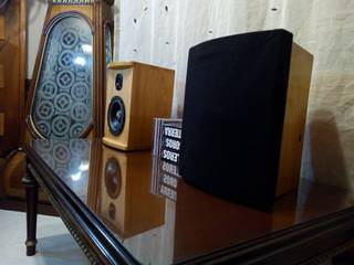 TRAPEZ: Altavoz de mesa trapezoidal, D-fi Sound D-fi Sound Dapur Modern Parket Wood effect