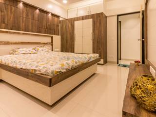 3 bhk complete home interiors in Blue Ridge Township ( Pune) , The D'zine Studio The D'zine Studio Modern style bedroom