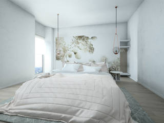 Casa indipendente a Sesto Calende, Silvana Barbato Silvana Barbato モダンスタイルの寝室 白色