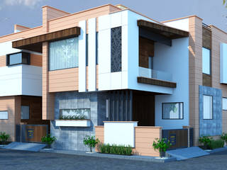 Modern residence 40x60, RAVI - NUPUR ARCHITECTS RAVI - NUPUR ARCHITECTS