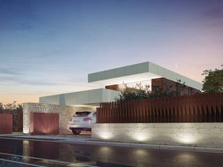 CASA MALLADOURA, EAU ARQUITECTURA S.L.P. EAU ARQUITECTURA S.L.P. منزل عائلي صغير حجر جيري