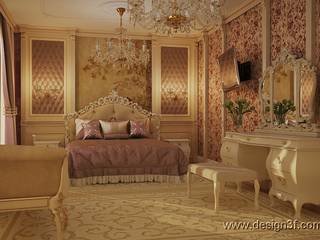 Роскошная спальня в классическом стиле, студия Design3F студия Design3F Kamar Tidur Klasik