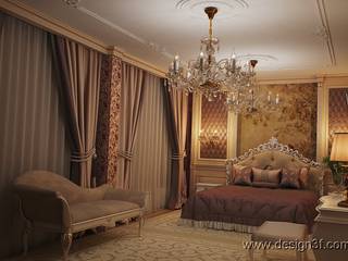 Роскошная спальня в классическом стиле, студия Design3F студия Design3F Classic style bedroom