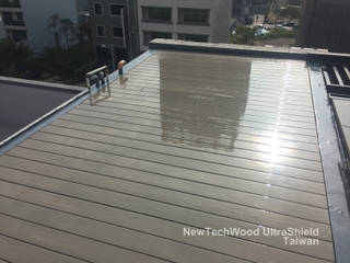 竹北—屋頂地坪工程, 新綠境實業有限公司 新綠境實業有限公司 Roof terrace Wood-Plastic Composite