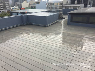 竹北—屋頂地坪工程, 新綠境實業有限公司 新綠境實業有限公司 Roof terrace Wood-Plastic Composite
