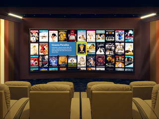 Cinema Room in Dubai, Custom Controls Custom Controls Phòng giải trí phong cách hiện đại