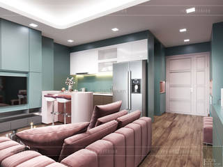 Đẹp Khác Biệt với Thiết kế căn hộ Landmark 81 của ICON INTERIOR, ICON INTERIOR ICON INTERIOR Modern Living Room