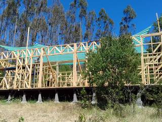 Casa ecológica en el sur de Chile , Baam Arquitectura Baam Arquitectura Puertas y ventanas rústicas