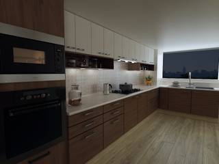 Casa Bosques de la Herradura, Soma & Croma Soma & Croma Built-in kitchens Wood-Plastic Composite