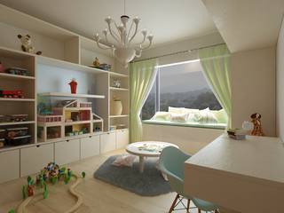 Cuarto de Juegos y Recámara de Niña, Soma & Croma Soma & Croma Classic style nursery/kids room Wood-Plastic Composite