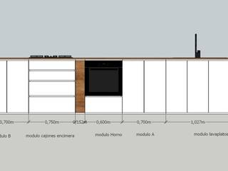 Cocina RD, MMAD studio - arquitectura interiorismo & mobiliario - MMAD studio - arquitectura interiorismo & mobiliario - モダンな キッチン 無垢材 多色