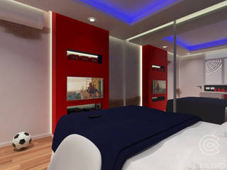 Proyecto Habitación Gael, Estudio Equilibrio Estudio Equilibrio Boys Bedroom لکڑی Wood effect