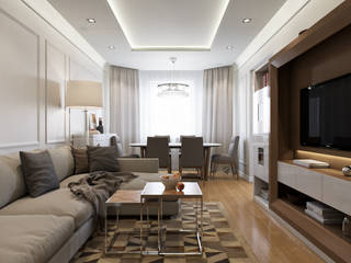 Квартира на Полковой, Lumier3Design Lumier3Design Modern living room
