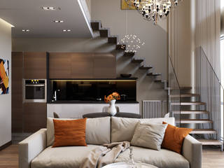 Апартаменты в ЖК TriBeCa, Lumier3Design Lumier3Design Modern living room