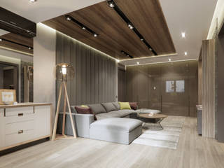 4-х комнатная квартира в ЖК Новое Тушино, Lumier3Design Lumier3Design Modern Living Room
