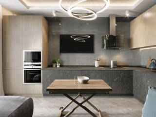 2-х комнатная квартира в центре Киева, Lumier3Design Lumier3Design Minimalist kitchen