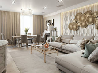 Квартира на Офицерском, Lumier3Design Lumier3Design Eclectic style living room