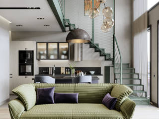 Апартаменты в ЖК TriBeCa, Lumier3Design Lumier3Design Eclectic style living room