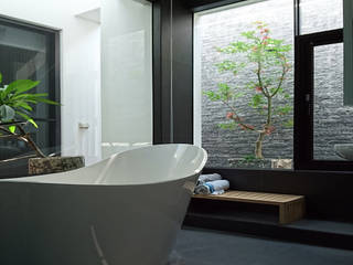 沐浴自然中 黃耀德建築師事務所 Adermark Design Studio Minimalist style bathroom