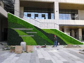 Company Building Exterior Wall Beautification, Sunwing Industries Ltd Sunwing Industries Ltd Commercial spaces Plastic Green
