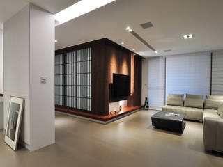室內設計 成功 WL House, 黃耀德建築師事務所 Adermark Design Studio 黃耀德建築師事務所 Adermark Design Studio Minimalist living room