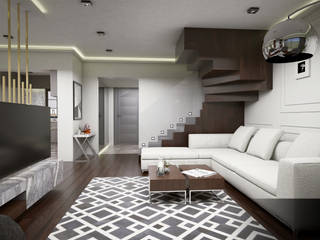 MELDA - SERDAR YILMAZ / VİLLA PROJESİ, IN•AR Design / İç Mimarlık IN•AR Design / İç Mimarlık Moderne woonkamers