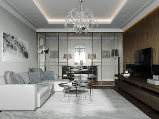 Квартира на Ярославском шоссе, Lumier3Design Lumier3Design Modern living room