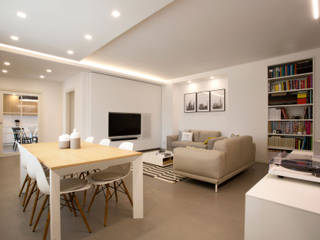 Appartamento AM!, Blocco8 Architettura Blocco8 Architettura Ruang Keluarga Gaya Skandinavia White