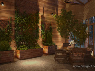 Зимний сад в доме, студия Design3F студия Design3F Conservatory