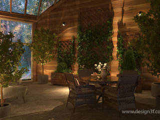 Зимний сад в доме, студия Design3F студия Design3F Conservatory