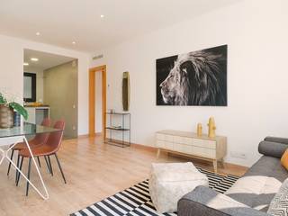 Home Staging en un Piso para Millennials, Markham Stagers Markham Stagers モダンデザインの リビング