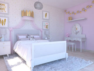 Interiores JG, FLORS FLORS Girls Bedroom