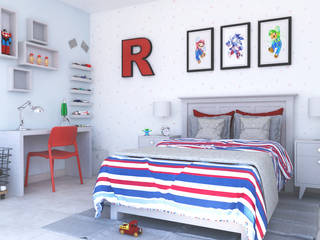 Interiores JG, FLORS FLORS Boys Bedroom