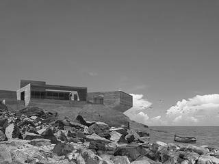 Vista desde la playa mutarestudio Arquitectura Casas estilo moderno: ideas, arquitectura e imágenes casa de playa,hormigón,Pelluhue,Maule