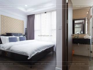 Toàn cảnh thực tế căn hộ THE TRESOR trong thiết kế nội thất Indochine, ICON INTERIOR ICON INTERIOR Asian style bedroom