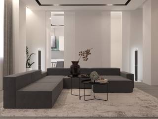 Минималистичный интерьер в ЖК "Мосфильмовский"|Minimalistic interior in Moscow|Minimalist iç Moskova'da, Eli's Home Eli's Home Soggiorno minimalista