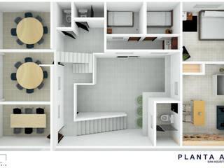 Diseño de residencia, GLIPHO arquitectura GLIPHO arquitectura Modern study/office