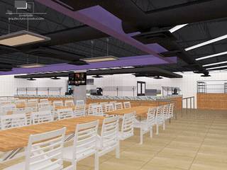 Proyecto cafetería. Nave industrial., Ja Estudio Arquitectónico en Reynosa Ja Estudio Arquitectónico en Reynosa Modern dining room