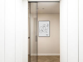 청라 에일린의뜰 인테리어 현관중문, WITHJIS(위드지스) WITHJIS(위드지스) Zimmertür Aluminium/Zink Schwarz