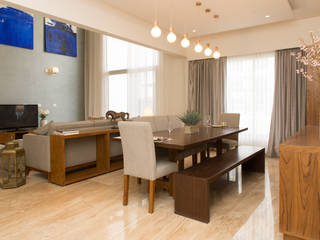 Living Room of completed project 1, Atom Interiors Atom Interiors Salas de jantar modernas