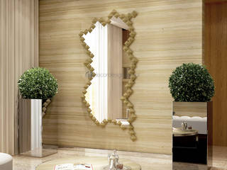 ​Espelho Gold, Decordesign Interiores Decordesign Interiores Corredores, halls e escadas
