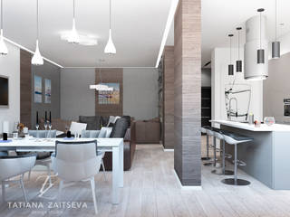 Zaprojektuj projekt mieszkania na ulicy. Dragomirov, Design studio TZinterior group Design studio TZinterior group Cocinas de estilo moderno