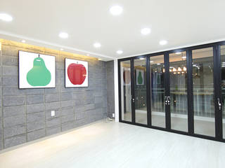 용산구 원효로4가 강변삼성스위트 아파트인테리어 , DESIGNCOLORS DESIGNCOLORS Salas de estilo moderno