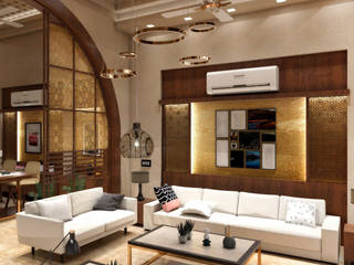 Arch House, Chaukor Studio Chaukor Studio Modern Living Room