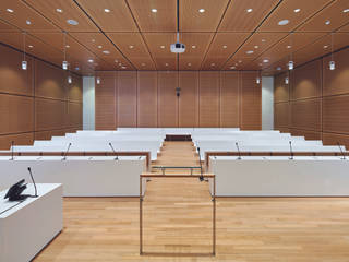 Furniture created with KRION® in the new Tribunal de Grande Instance building in Paris, KRION® Porcelanosa Solid Surface KRION® Porcelanosa Solid Surface Modern living room