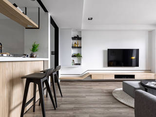 【家】– 李宅, 六木設計 六木設計 现代客厅設計點子、靈感 & 圖片