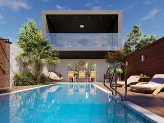 Sobrado Tropical, ELLEVVE Arquitetura e Design ELLEVVE Arquitetura e Design Casas de estilo tropical