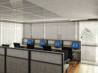 Administration Office, Zoning Architects Zoning Architects Рабочий кабинет в стиле модерн