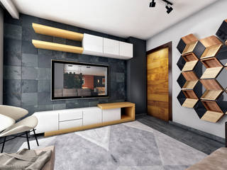 Apartment Interior in East Town Sodic, Zoning Architects Zoning Architects ห้องนั่งเล่น